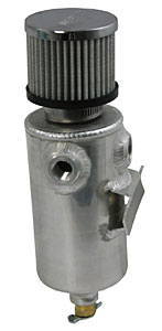 Moroso Aluminum Oil Breather Tank w/ 1/2" & 3/8" NPT Inlet - Click Image to Close