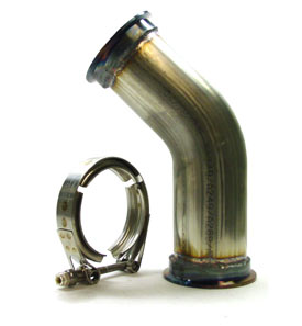 3.00" 45 Degree V-band Pipe - Stainless Steel - Click Image to Close