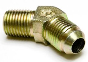 -6 AN To 1/4" NPT 45 Degree Fitting