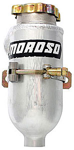 Moroso Aluminum Oil Breather Tank - 1qt. 8.00"Tall x 3.125" D.I.