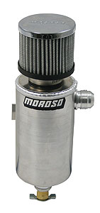 Moroso Aluminum Oil Breather Tank w/ -12 AN Male Fitting