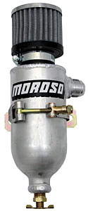 Moroso Aluminum Oil Breather Tank1qt 11.50"Tallx3.125"D.I.-16AN