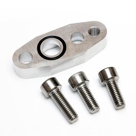 GT Series TO T Series Turbo Return/Drain Flange Adapter Kit - Click Image to Close