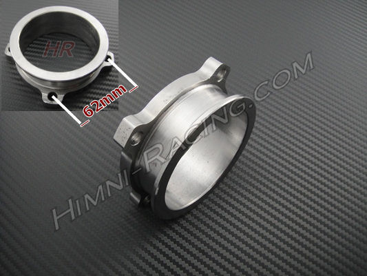Double X Speed 2.5 inch V-Band Flange to T4 4 Bolts Flange Adapter for T3 T3/T4 GT35 T70 with clamp & Gasket 